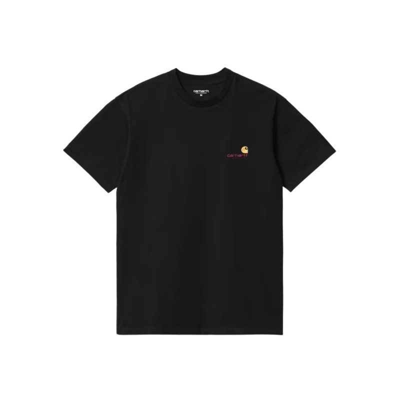 T-shirt Carhartt WIP S/S American Script T-Shirt Noir (Black) 100% coton pour homme I029956_89_XX
