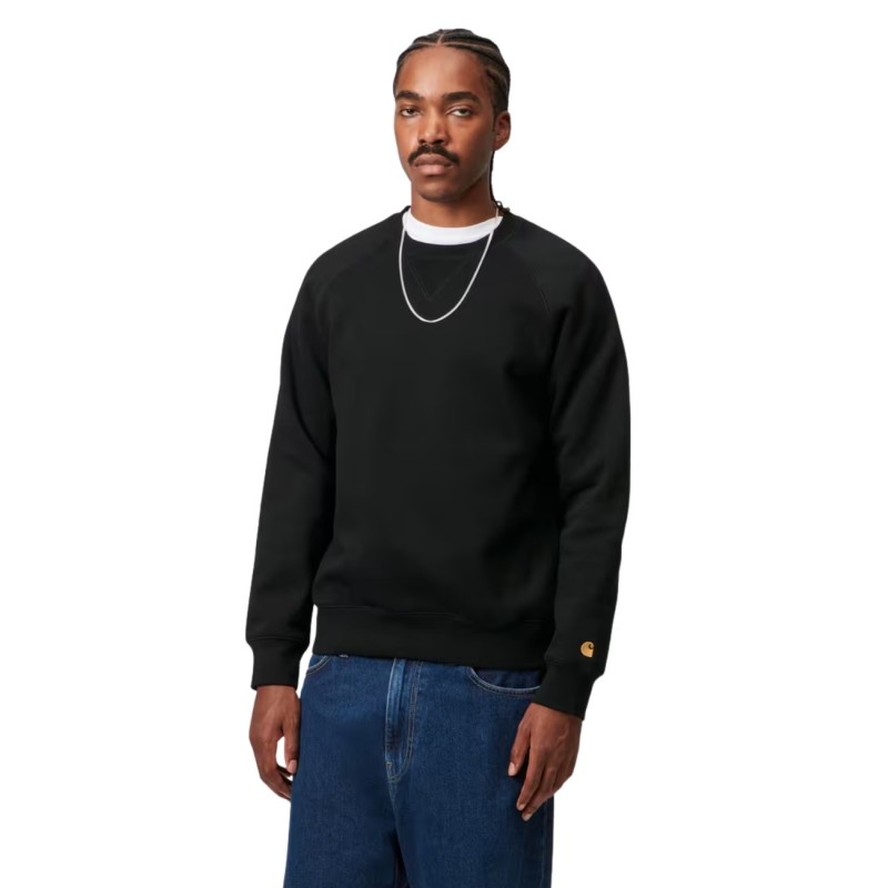 Sweatshirt Carhartt WIP Chase Sweatshirt Noir (Black) pour homme  I033660_00F_XX - Carhartt - 3