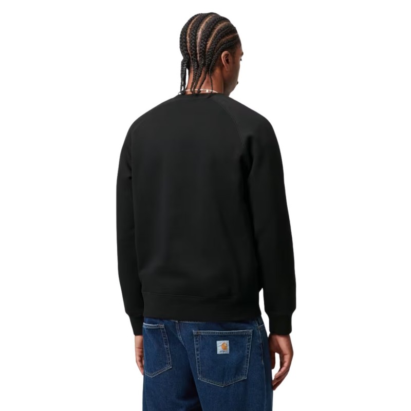 Sweatshirt Carhartt WIP Chase Sweatshirt Noir (Black) pour homme  I033660_00F_XX - Carhartt - 4